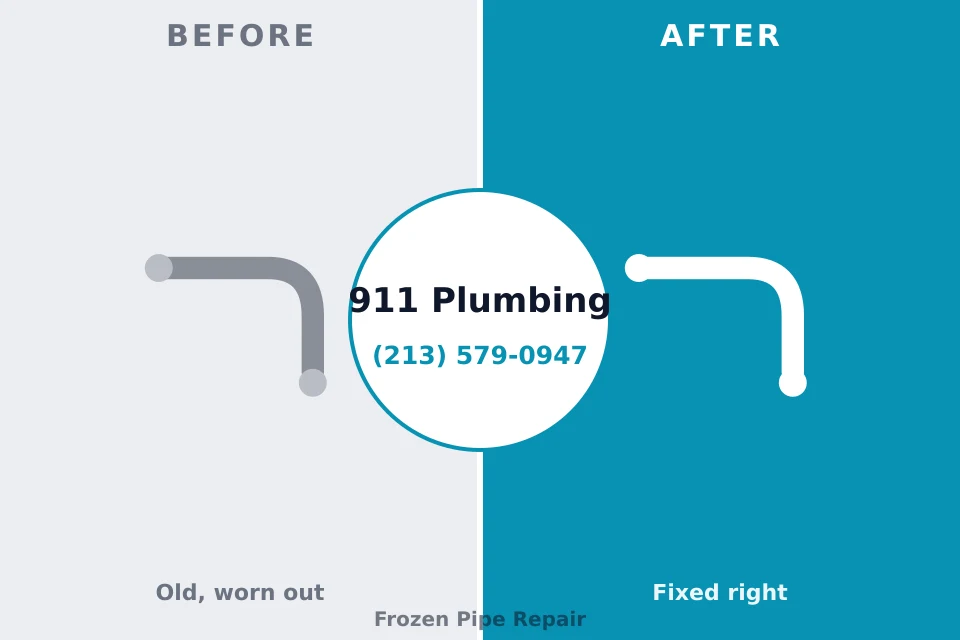 Before and after: plumbing repair Ansonia, OH